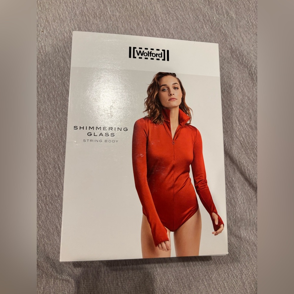 Wolford New Shimmering Glass String Body Black Medium NIB - Picture 2 of 5